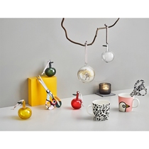  (Part of the spot)Finnish iittala glass bird designer Oiva Toikka collection series cup scissors