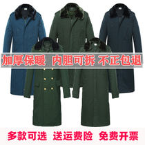 Winter clothes coat cotton padded mens thickened new warm cold area cold cold and cold cotton coat warm plus velvet long green