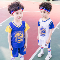 Childrens basketball suit suit Boys summer primary and secondary school students jersey Team uniform Cotton baby kindergarten boy training suit