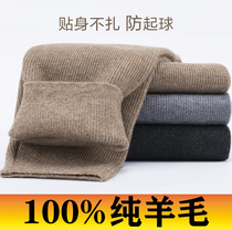 Wool Pants Mens Thickened High Waist Sweatpants Autumn Winter Spring Bamboo Pure Cashmere Pants Woman Warm Pants Line Pants Manmade Underpants