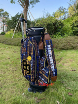 New PEARLYGATES golf bag men and women PU roller ball bag fashion PG smiley face waterproof trolley bag