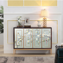 New Chinese style entrance cabinet Painted furniture dining side cabinet Entrance foyer cabinet Hand-painted entry door American light luxury entry shoe cabinet