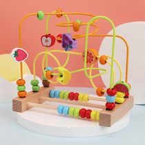 Children around Pearl string beads 6-12 months Baby puzzle building blocks male girl 0-1-2-year-old 3-year-old baby toy