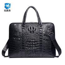 Genuine leather mens bag Jane about single shoulder inclined satchel handbag headlining Bull Leather Crocodile Tattooist briefcase Korean version Mens business bag