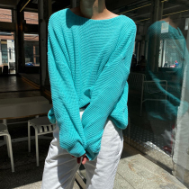 White mouth Yang 2021 New sweater men loose Korean lazy wind multi color ins Wind couple pullover sweater