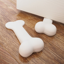 Door stopper Glass door stopper Door stopper Door stopper Carmen seam fixing windproof and anti-collision silicone nail-free buffer cute