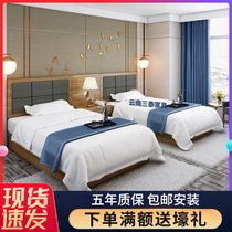 Tongcheng distribution Hotel Hotel Bed and breakfast Standard room Double bed TV table furniture combination Apartment single room Custom large bed