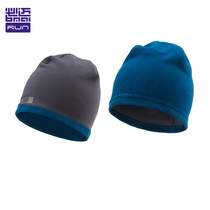 Bimai 2021 Winter new double-layer hat 3M reflective application fleece high-bomb outdoor sports warm double-sided cap