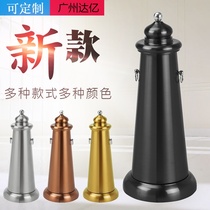 Stainless steel road cone roadblock warning isolation Pier property matching thick base high-end parking sign vertical cone customized