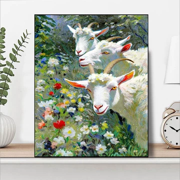 羊　油彩画 羊数字油画-羊数字油画促销价格、羊数字油画品牌- 淘宝