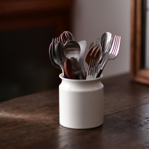 Idealism · Utensils] Porcelain fork spoon chopsticks storage jar candy jar daily ritual sense