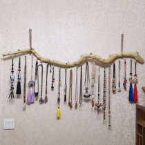 Jewelry store dry branch decoration display stand log peeled necklace bracelet ring earring storage rack hanger