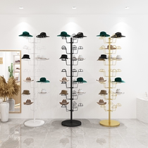 Hat display rack thick cap support childrens cap shelf floor multi-layer cap shelf clothing store special hat adhesive hook