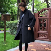 High - end double - sided cashmere coat girl in 2023 new spring A edition cloak loose casual hair coat
