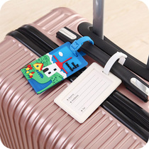 T travel business trip boarding pass baggage cartoon creative silicone luggage tag hang tag consignment plate travel supplies