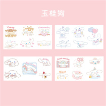 ins Girl heart cute hand account sticker Cartoon diy stationery thermos cup water cup decorative sticker art transparent edge without trace