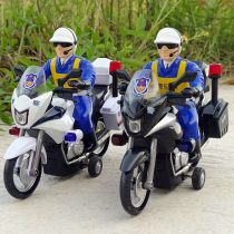 Alloy Police Motorcycle Children Toys Sound And Light Back Force Big Special Police Locomotive Public Security Patrol Car Boy Presents