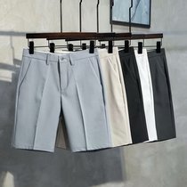 Ice silk quick-drying pants Summer thin sports shorts mens fashion brand ins loose casual suit large size five-point pants