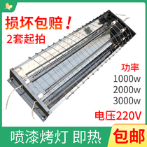 Paint room baking lamp Car paint baking lamp 2000W carbon fiber lamp that is hot drying lamp Wall nail heating baking lamp