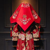 Hijab wedding Chinese style Xiuhe bride red hijab 2021 new wedding props supplies tassel red Hipa