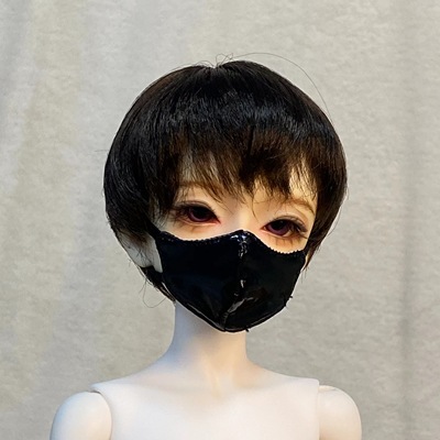 taobao agent BJD leather mask shiny patent leather mask 4 -point doll mask to take pictures very beautiful