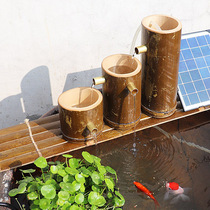 Anti-corrosion bamboo running water ornaments Automatic water circulation system oxygenating bamboo tube running water fish tank filtration fish stone tank