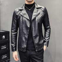 Haining leather leather clothing mens autumn and winter lapel handsome motorcycle clothing leather jacket young men sheepskin coat tide