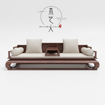 Wooden artist 2021 Arhat bed New Chinese sofa Black Walnut zen Arhat couch Tea room club furniture customization