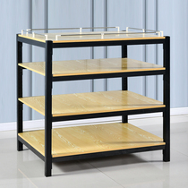 Supermarket promotion table Beverage display rack Grain and oil ground stack shelf Daily miscellaneous shopping mall shelf Special float ground stack cabinet