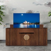 Intelligent remote control invisible lifting TV light and luxurious whole fit combined multifunctional partition TV cabinet customizable