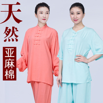 Xiaohe Mountain Taiji clothing womens 2021 New Elegant Spring and Autumn Taijiquan practice clothing cotton linen summer