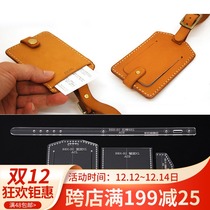 Handmade leather leather leather goods diy breast card cover Working Certificate kit acrylic plate type drawing sample