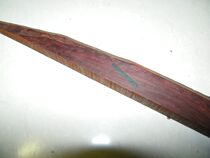 Mahogany material Indian leaflet red sandalwood old material Water ripple Gold Star cow hair pattern knife handle Bookmark material hairpin material Wood sample
