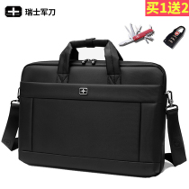 Swiss Army Knife Computer Bag Mens Handbag Crosswalk Business Briefcase Large Capacity Man Style Single Shoulder Inclined Satchel Bag