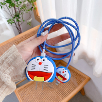 Cartoon is suitable for Apple 12 11pro mobile phone data cable protective cover 18W charger fast charging silicone case 20W