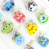Student lock cartoon mini lock Cute padlock with key Special small school bag password lock Dormitory anti-theft lock