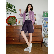 Meiyang MEIYANG (spot) One bag Grape Shorts Detachable Pocket Midpants Casual Straight Barrel 50% Pants