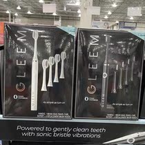  Spot US gleem electric toothbrush adult black and white set battery type compact portable couple with brush head