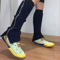 GEMZ knitted zipper socks element hot girl Japanese warm JK Millennium retro mid-tube clay cool leg socks