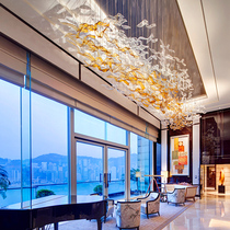Soft Art Air pendant creative top hanging decoration glaze twisted film hotel atrium ceiling decoration