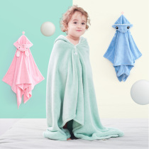Children can wear bath towel cloak Cape super absorbent quick-drying baby baby bath soft non-hair Bathing Bathing