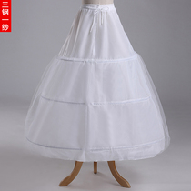 Bridal skirt support three circle one yarn petticoat wedding dress lining super fluffy waist drawstring factory direct sales 3*1