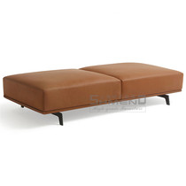 Nordic luxury leather strip shoe change stool simple home bedroom leather bed tail stool cloakroom rest soft bag stool