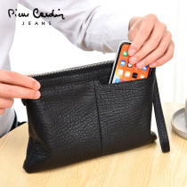 Pilkardan mens handbag genuine leather deer leather 2021 new casual upscale envelopes bag mens hand to take the tide
