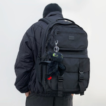 Hong Kong I TGREG Tide brand street black casual shoulder bag male large capacity travel computer schoolbag