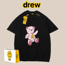 Drew SmilkFace Short Sky T-shirt Men loose women in tide Summer Bear printing couples clothes leisure sports half sleeves