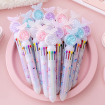 Multi-color ballpoint pen cartoon pen 10 color color creative Korean small fresh student writing pen Cute ballpoint pen