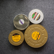 Movie film cassette tin box