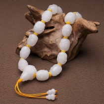 Xinjiang Hetian Jade mutton White Jade eighteen arhans holding hands jade and stone Wen playing pieces