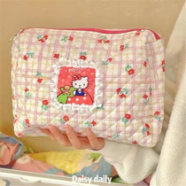 Pink cat two-color cosmetic bag large-capacity cute girl portable girl heart cartoon storage bag multi-function
